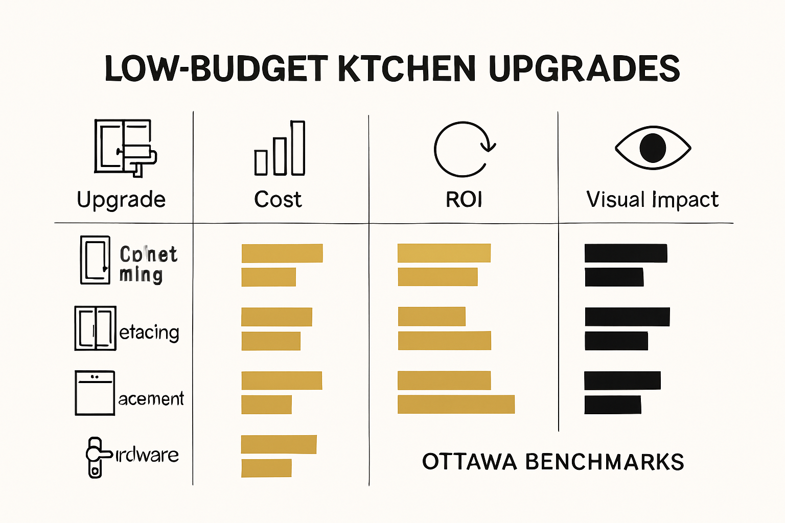 Infographic comparing kitchen remodel options and ROI