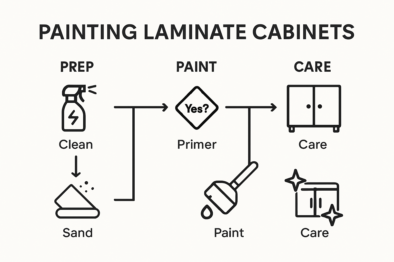 Step-by-step guide to painting laminate cabinets