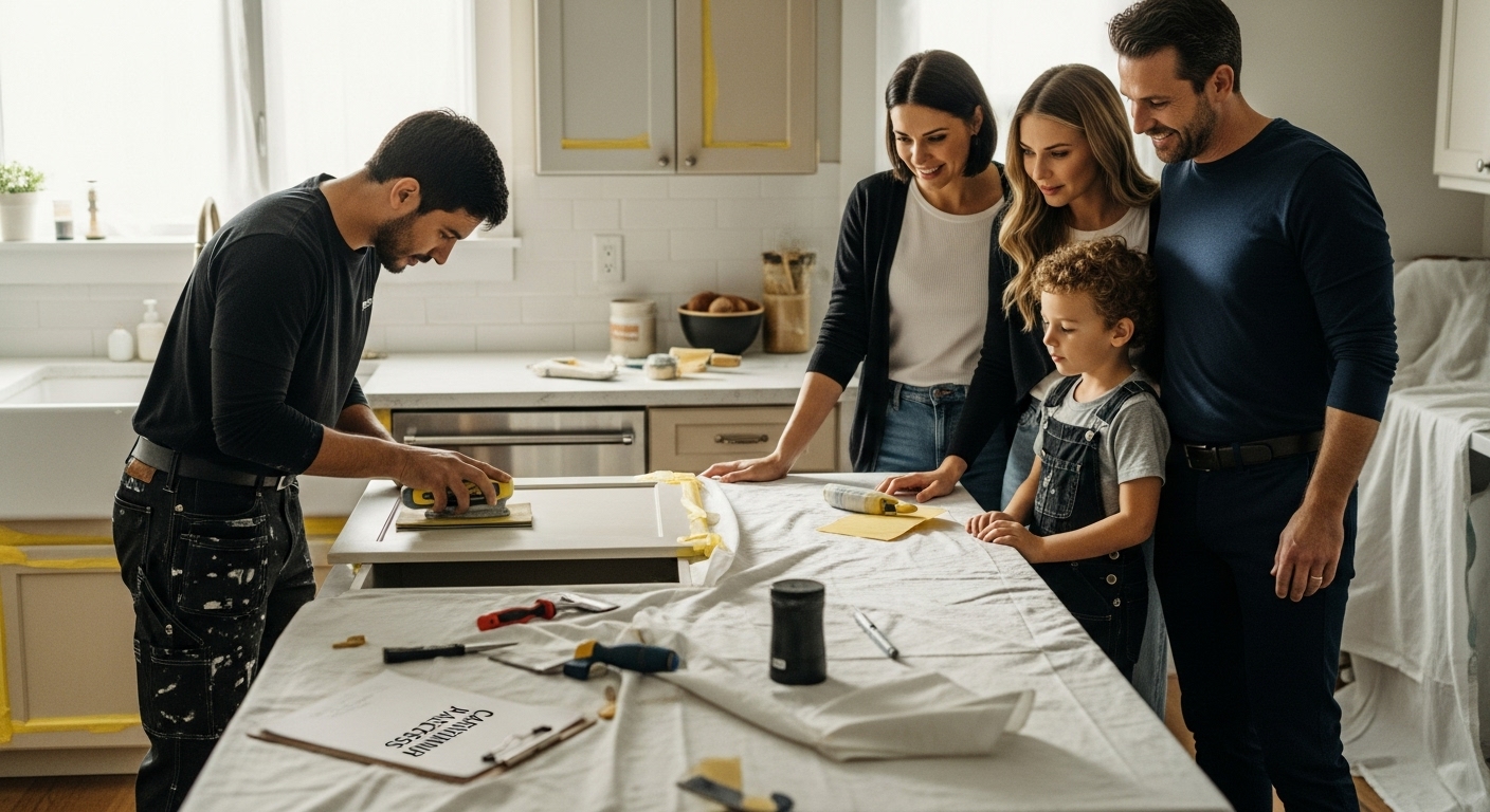 cabinet painting process