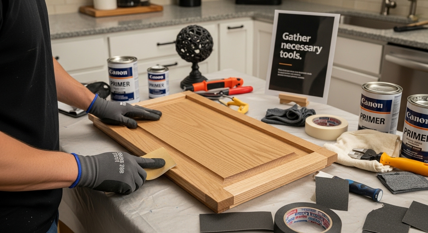 prepping oak cabinets