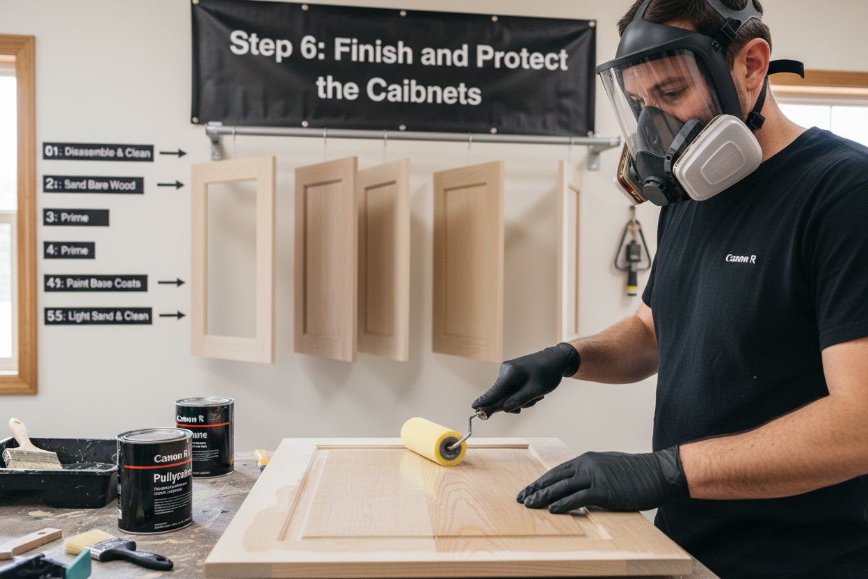cabinet finish application