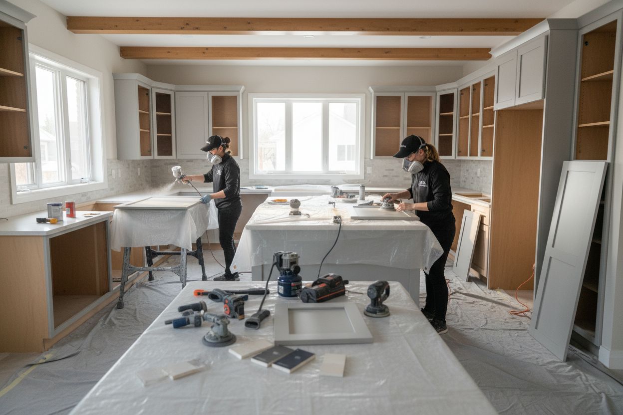 professional kitchen cabinet painting