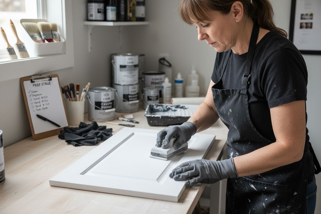 cabinet sanding preparation