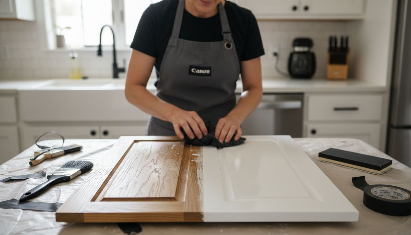 cabinet paint transformation