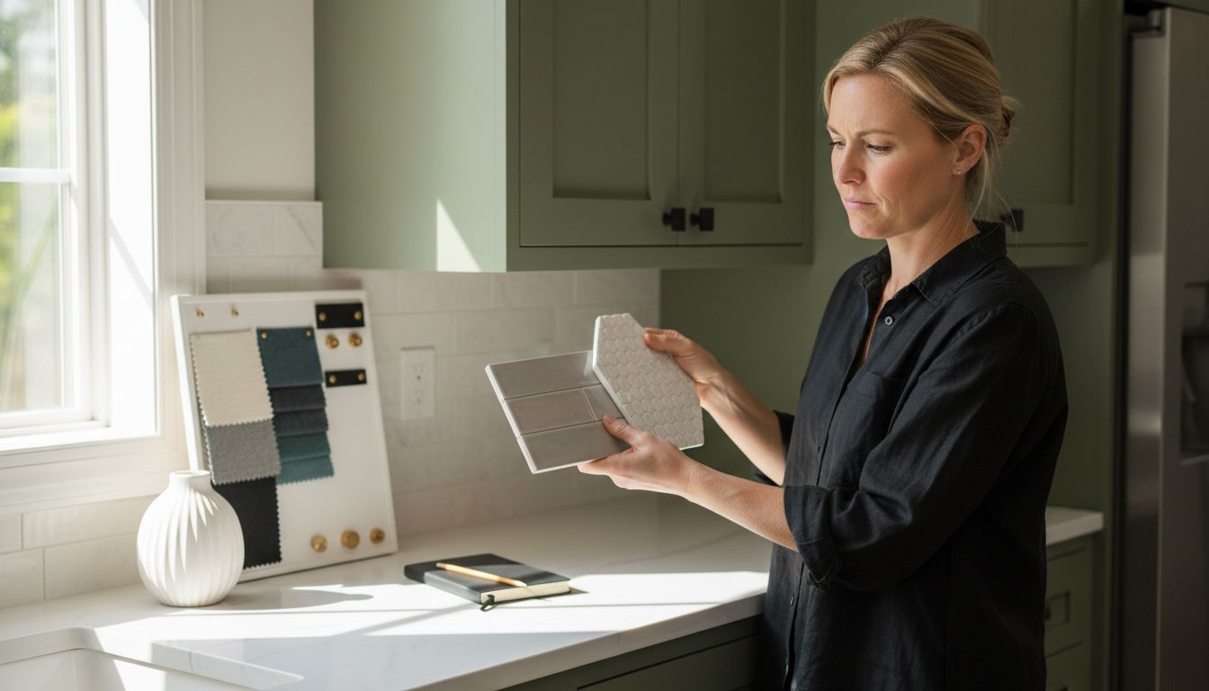 backsplash cabinet coordination