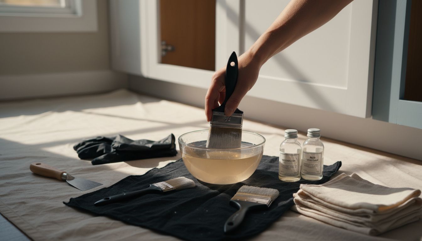 natural brush cleaning workspace