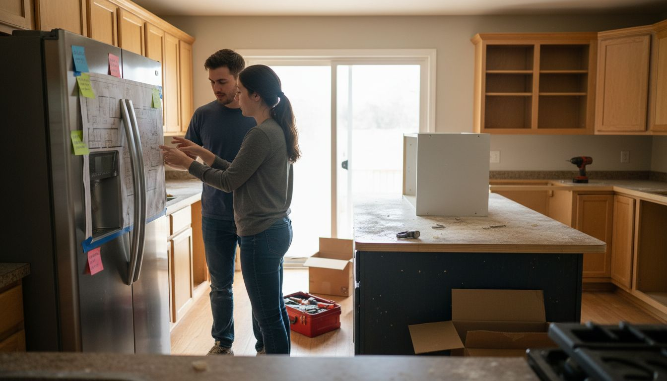 Couple plans various kitchen layout styles