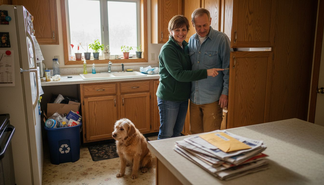 Couple inspects Ottawa kitchen cabinet refacing