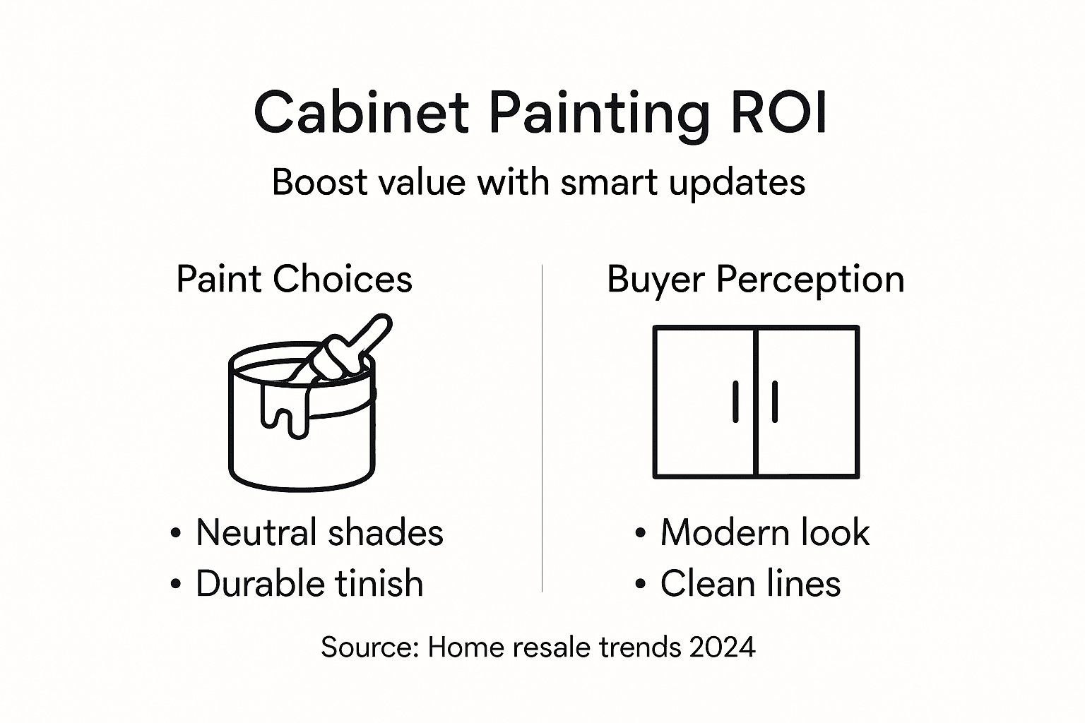 Infographic snapshot of cabinet painting ROI