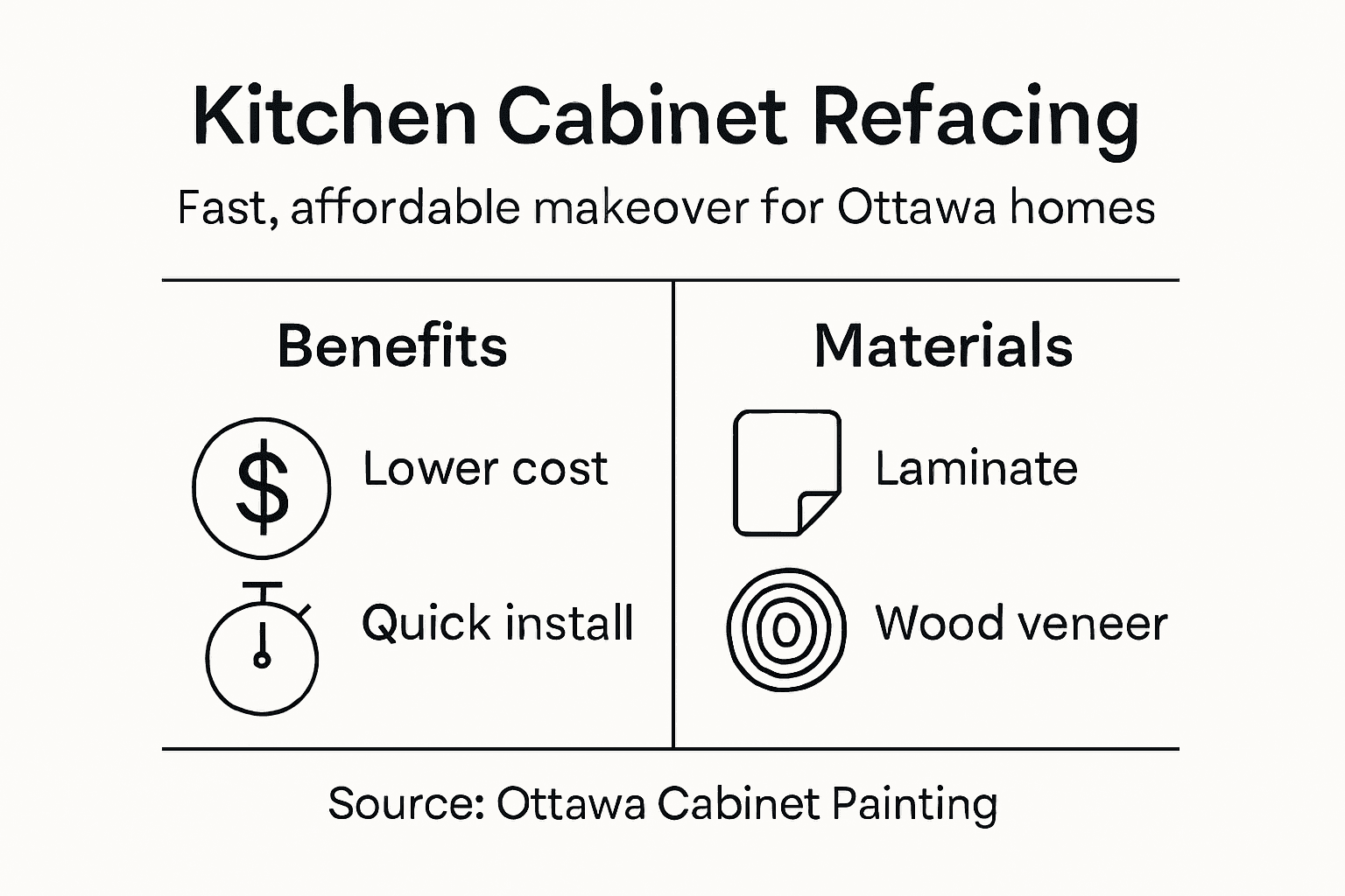 Infographic on Ottawa cabinet refacing benefits