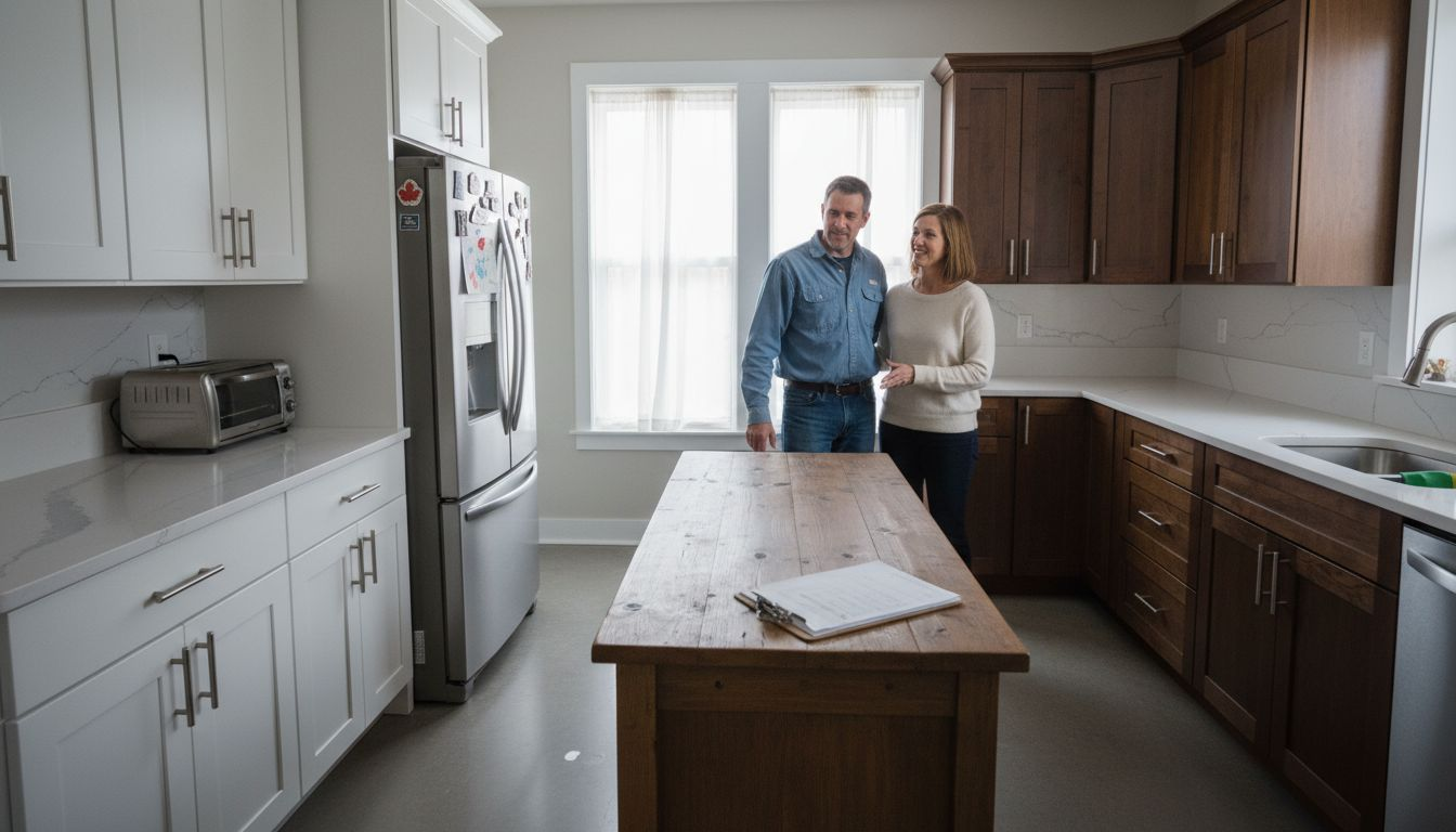 Ottawa kitchen showing painted and new cabinets