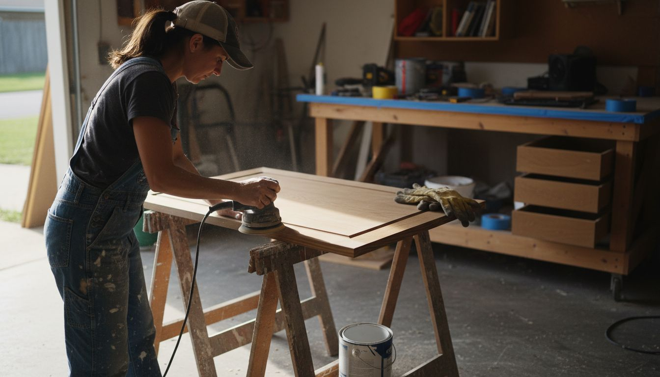 Prepping kitchen cabinet for paint or stain