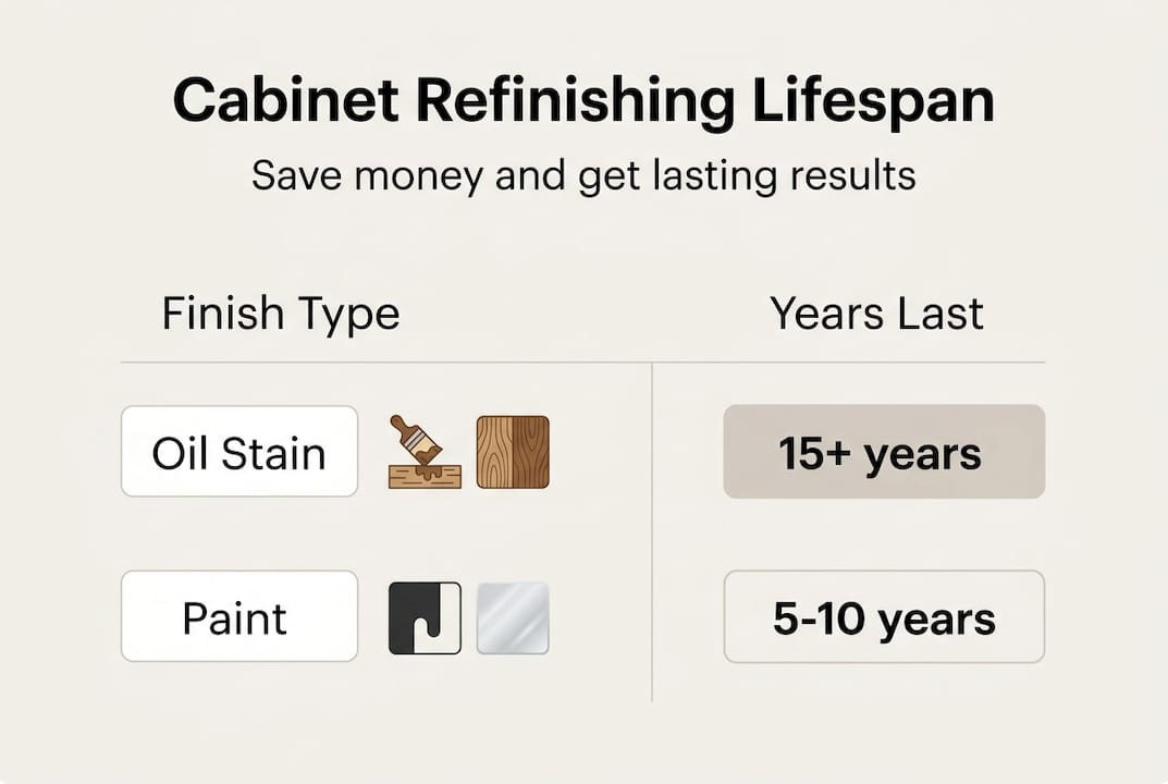 Infographic cabinet finish durability and savings