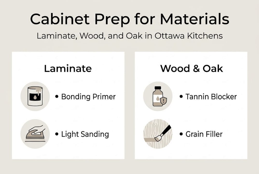 Infographic showing key material prep steps