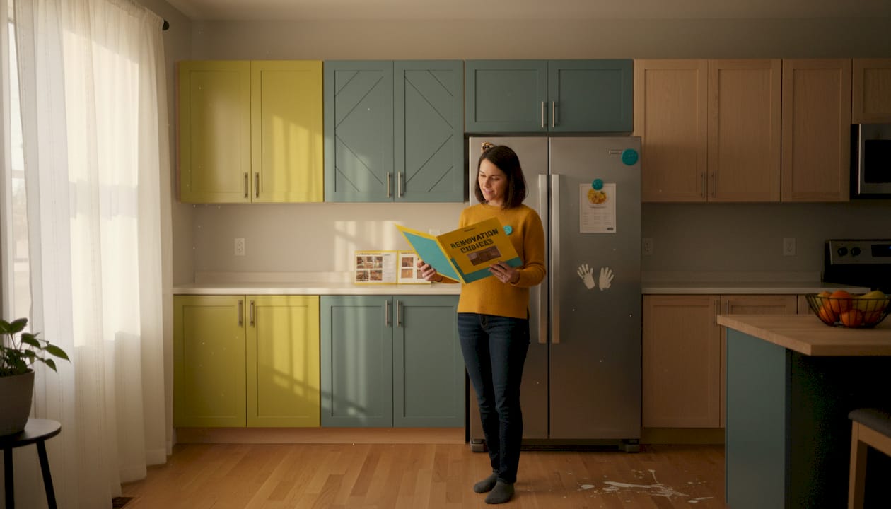 Kitchen cabinets showing refinishing, refacing, replacement