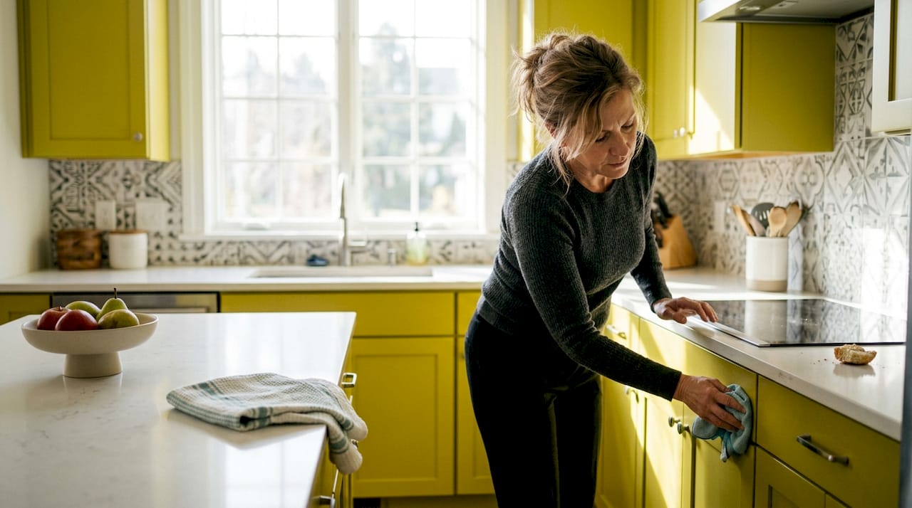 Bold cabinet colors in Ottawa kitchen