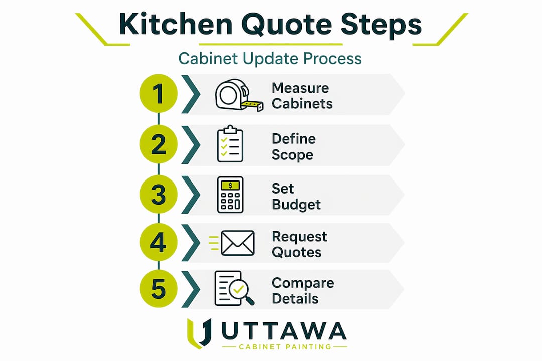 Infographic displaying cabinet quote process