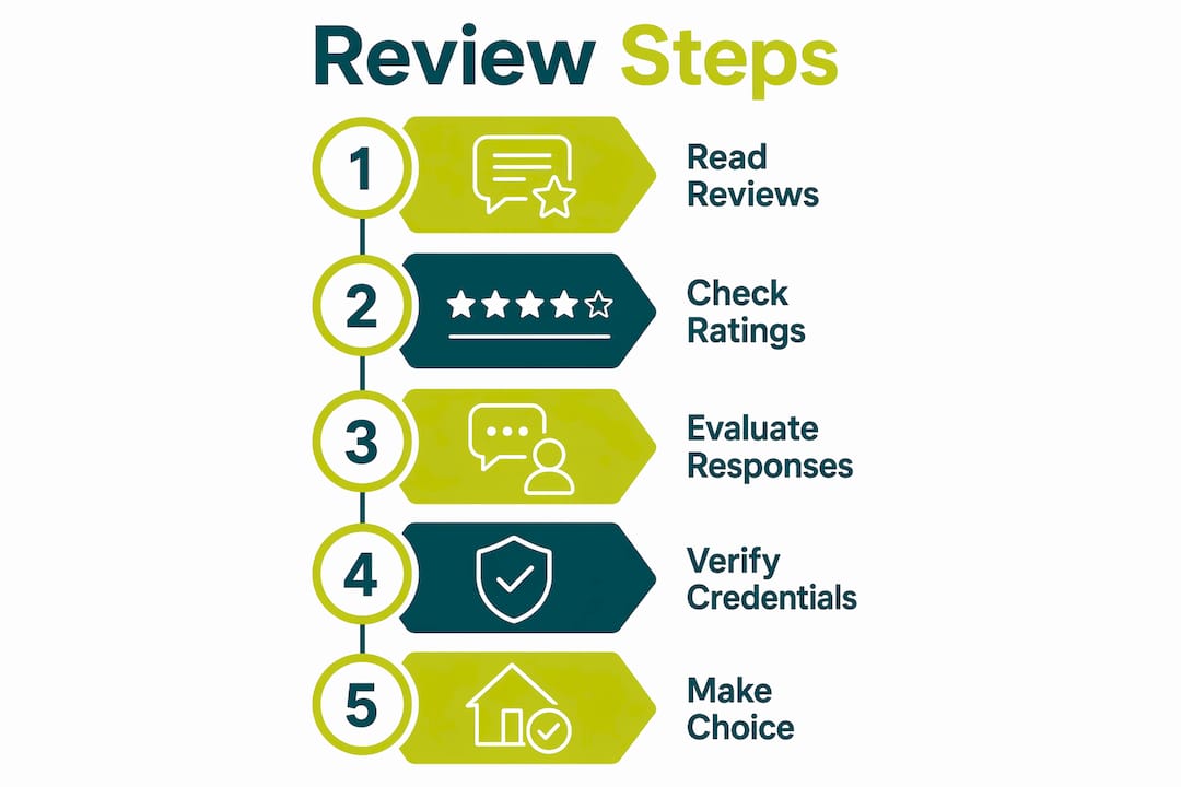 Step-by-step infographic on using customer reviews