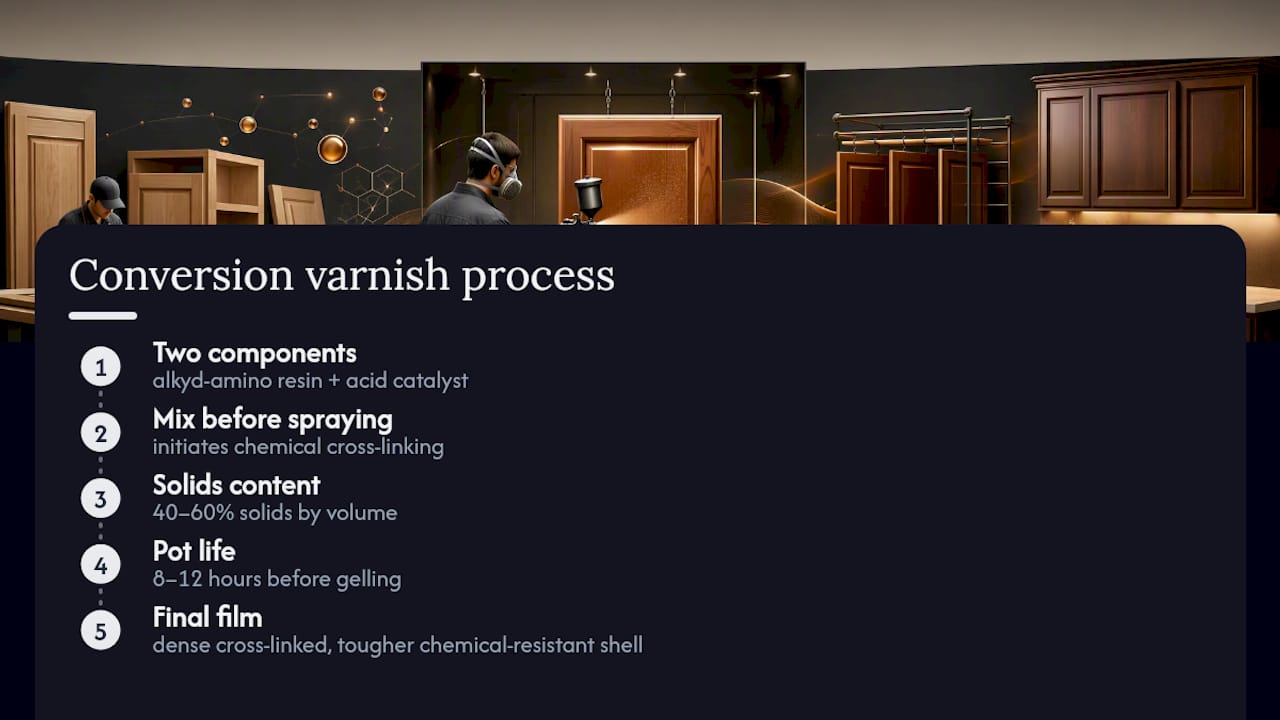 Conversion varnish curing process and key measurements