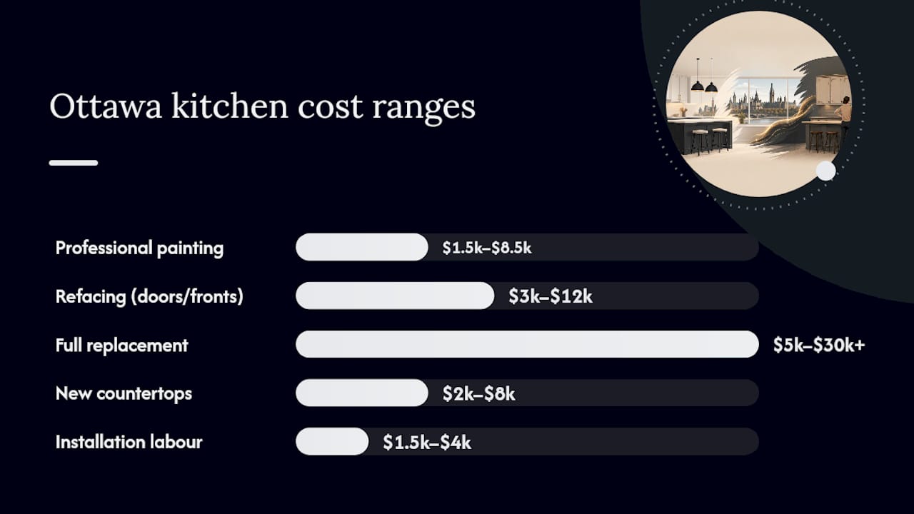 Ottawa cabinet painting replacement cost comparison