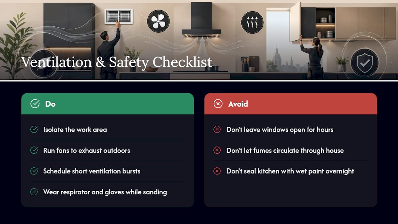 Ventilation and Safety Considerations During Application — overview diagram