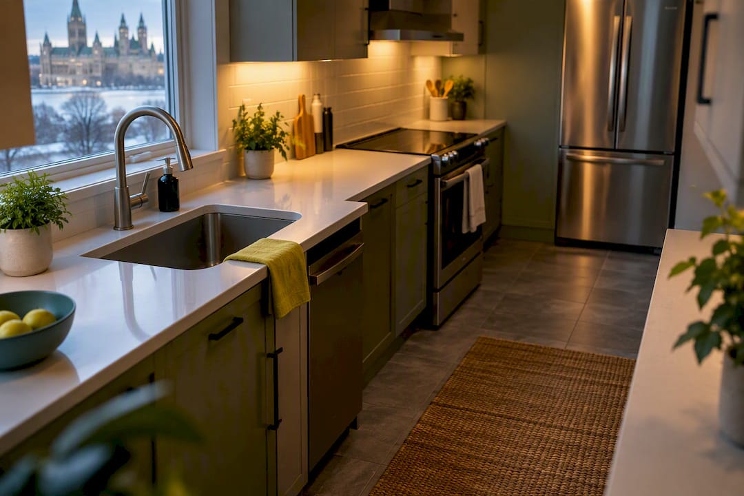 Ottawa kitchen with preserved appliance layout