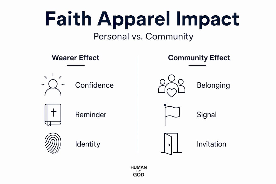 Split infographic comparing personal and community effects