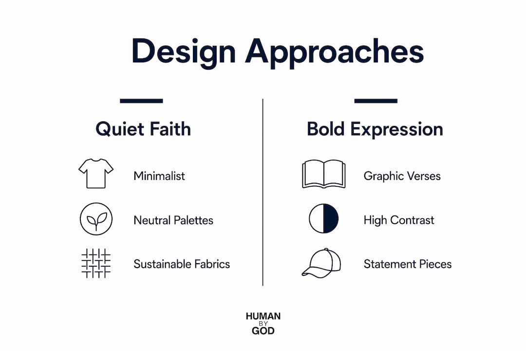 Infographic comparing Quiet Faith and Bold Expression styles