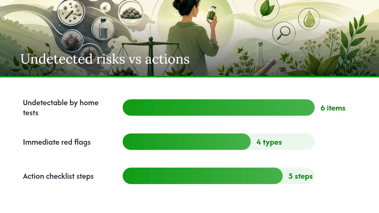 5. What home testing cannot catch and the red flags that demand action — overview diagram