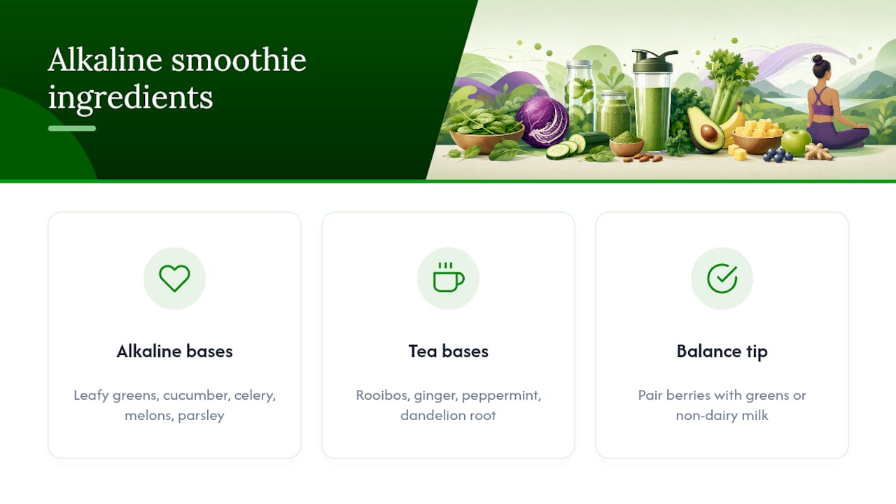 Alkaline smoothie ingredient pairing guide