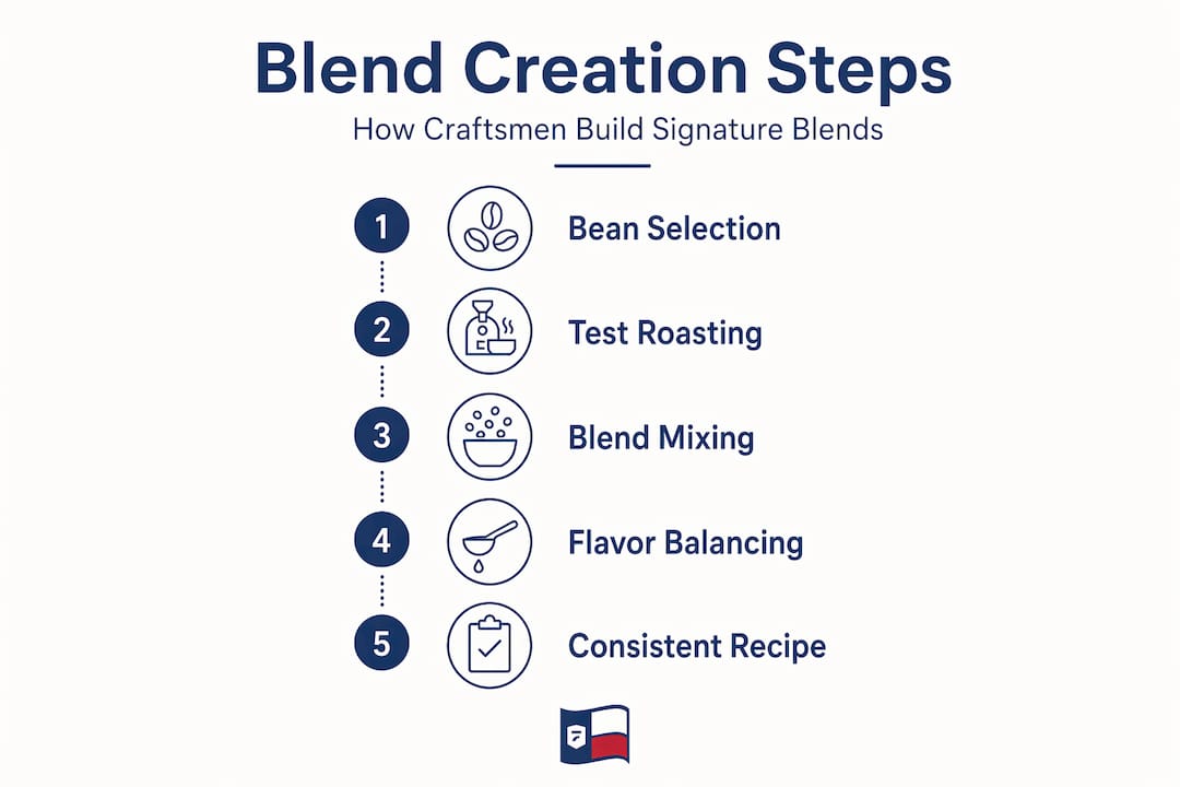 Signature blend creation process infographic