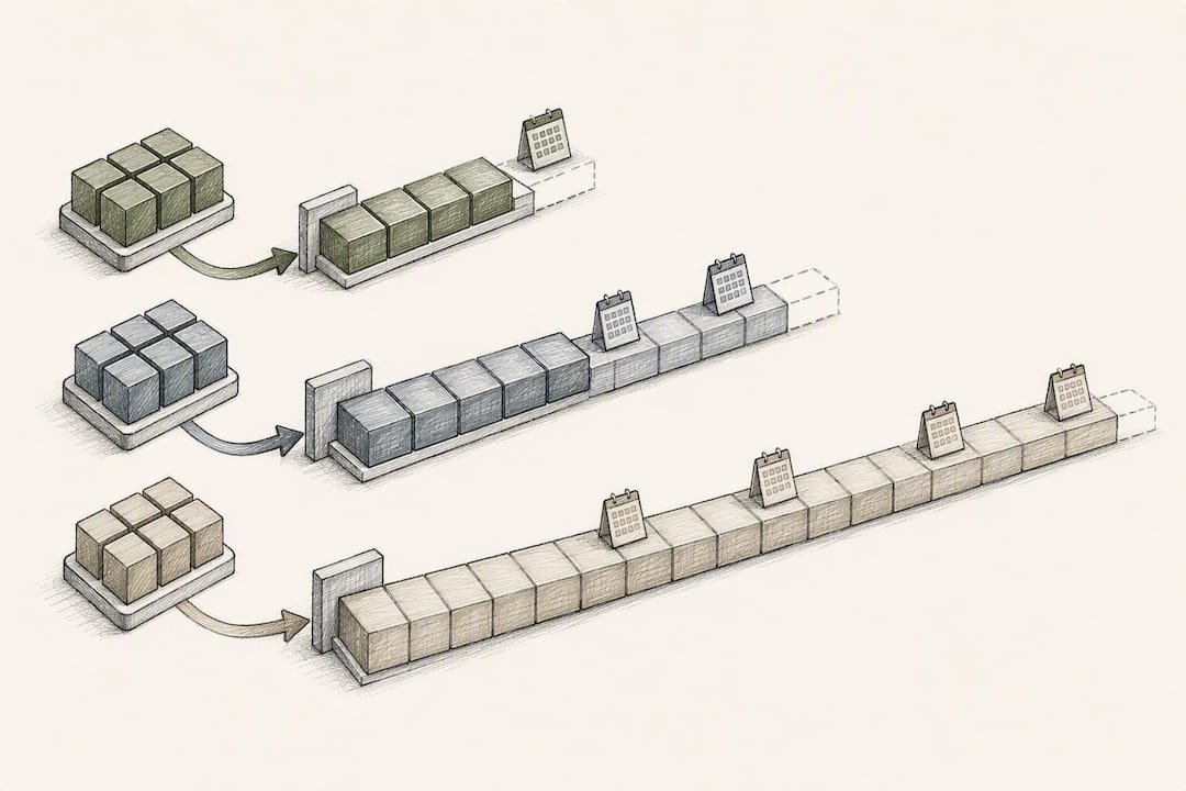 Illustration of different backup retention periods