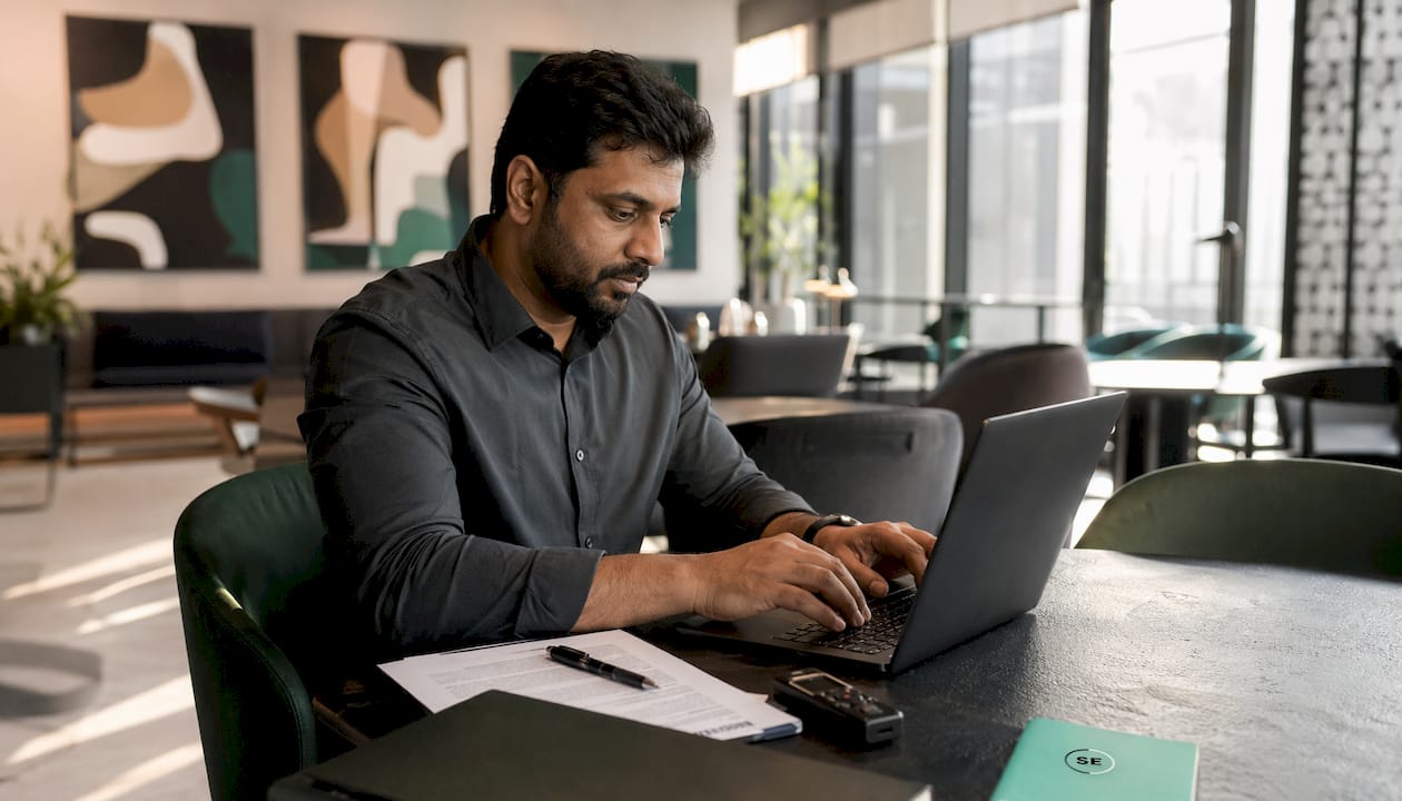 Dental office worker using Signalengine software