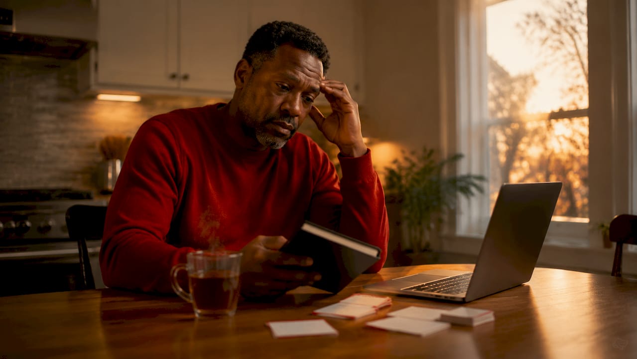 Stressed man avoiding long cramming sessions