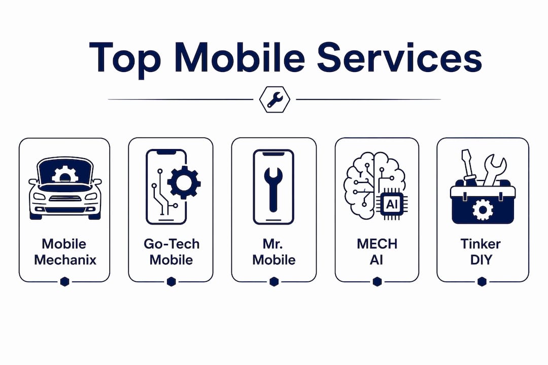 Infographic comparing top mobile mechanic services