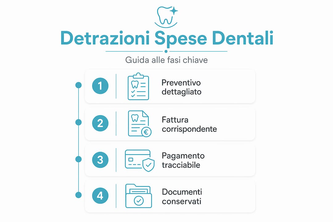Guida visiva ai passaggi per detrarre le spese odontoiatriche