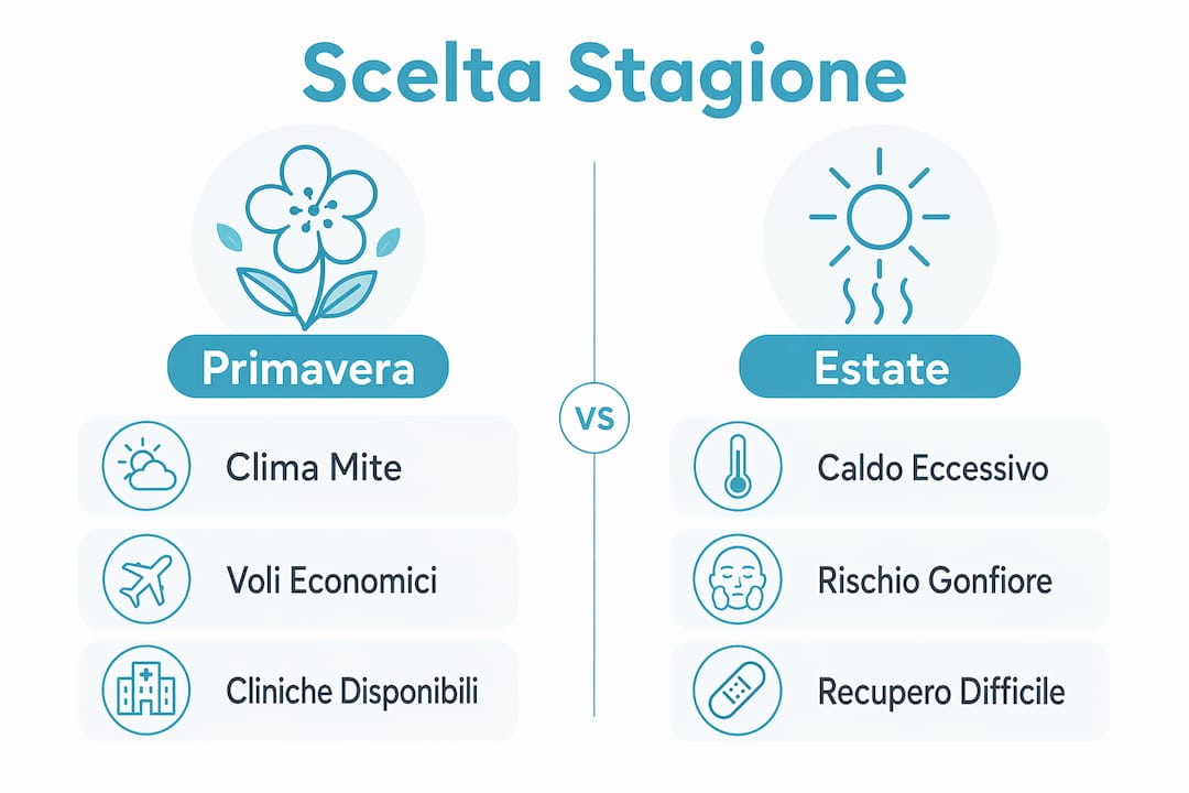 Infografica: quale stagione scegliere per un viaggio dentistico?