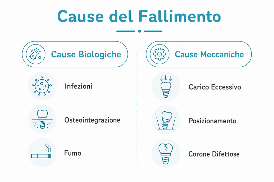 Infografica sulle principali cause biologiche e meccaniche che portano al malfunzionamento