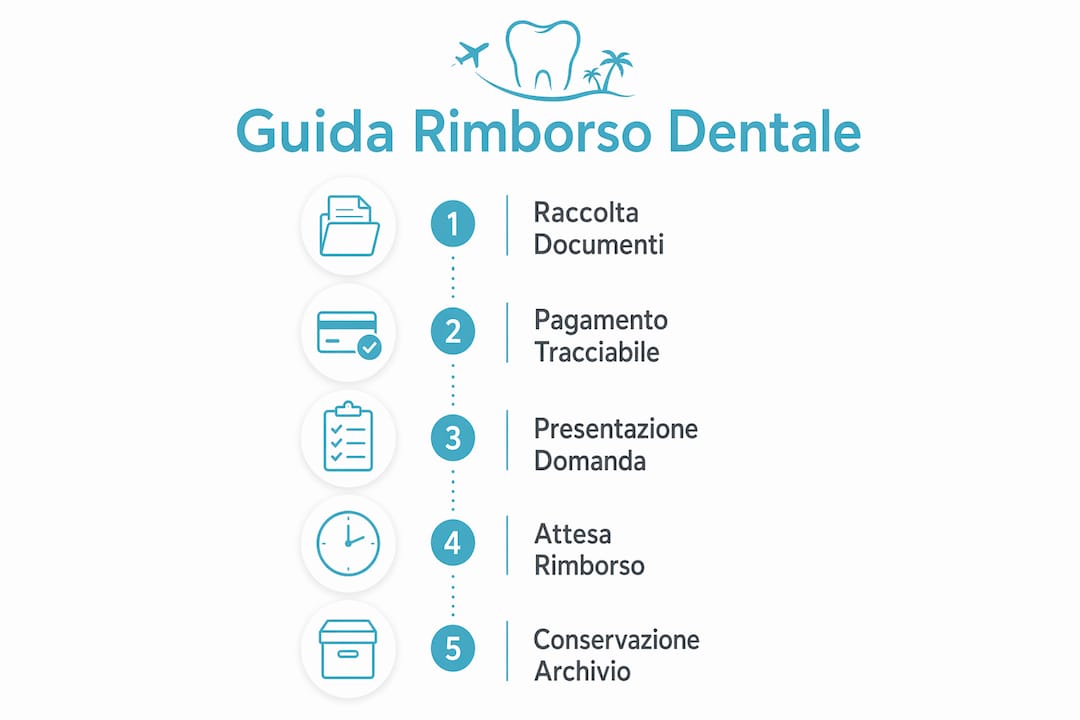 Infografica: tutti i passaggi per ottenere il rimborso delle spese odontoiatriche sostenute all’estero