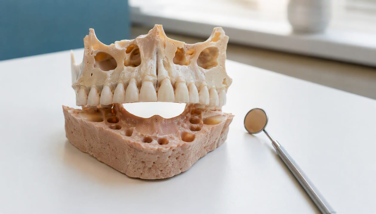 Modello anatomico dell’osso alveolare e basale mascellare