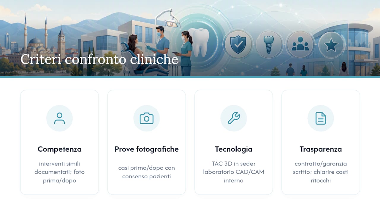 Tre criteri per valutare le cliniche dentali
