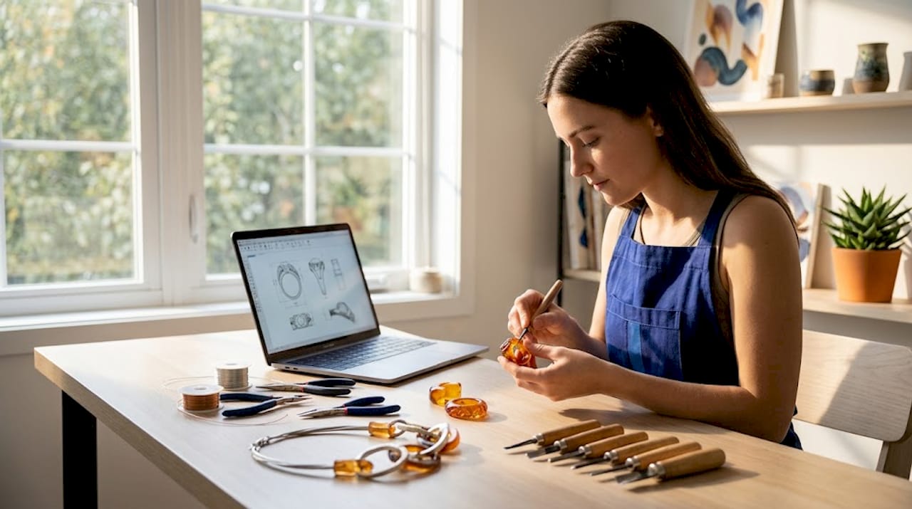 What Is Avant Garde Jewelry? A Collector's Guide Artisan hand-carving avant garde jewelry in kitchen