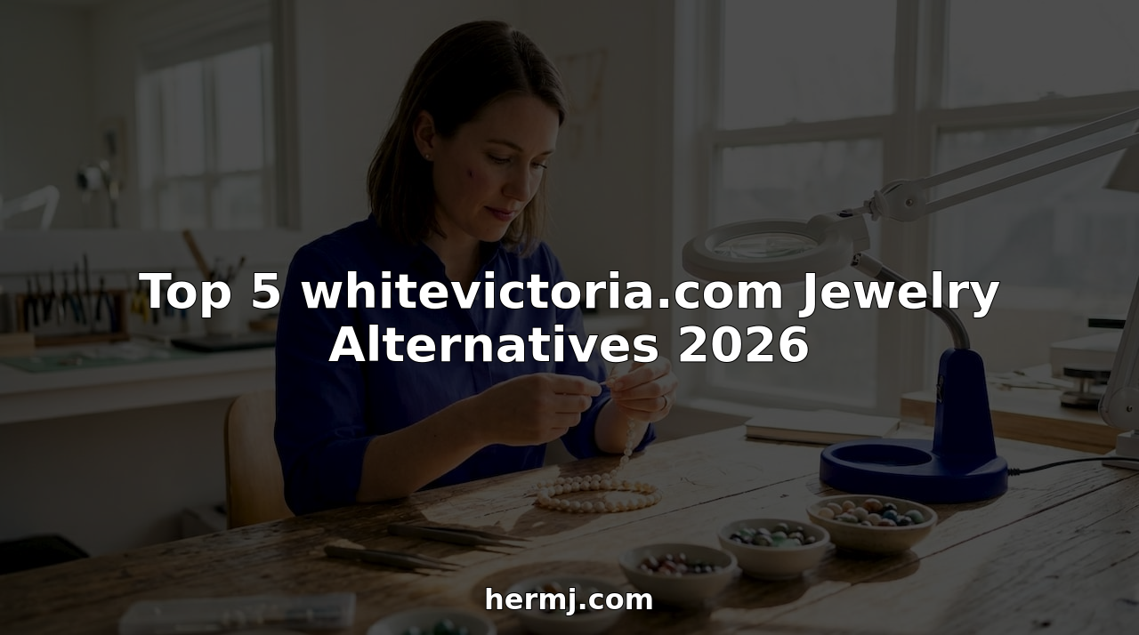 Top 5 whitevictoria.com Jewelry Alternatives Artisan threading pearls at jewelry bench in workshop