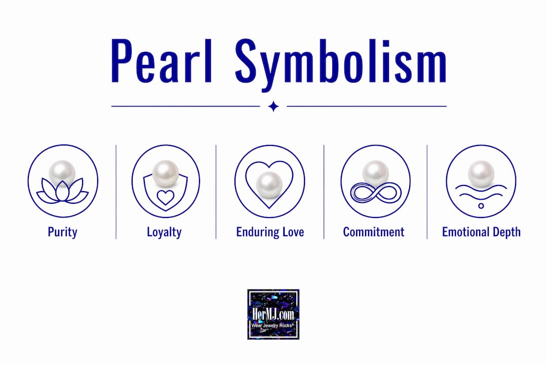 Why Pearl Gifts Symbolize Love: Meaning and History Infographic illustrating core pearl symbolism qualities in love