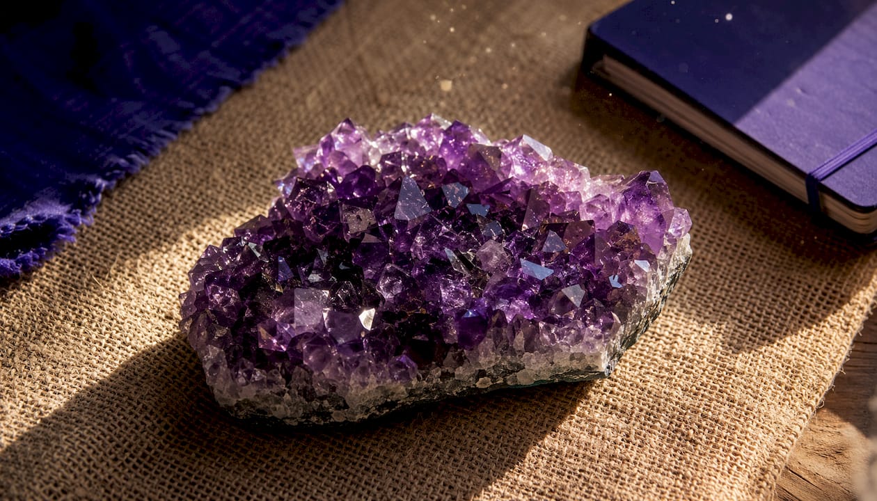 Amethyst Cluster Decor: What It Is and How to Use It Close-up of vivid violet amethyst crystal cluster