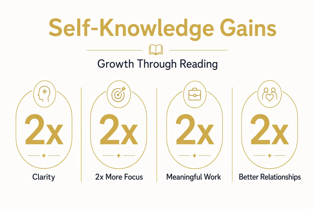 Infographic showing self-discovery growth benefits