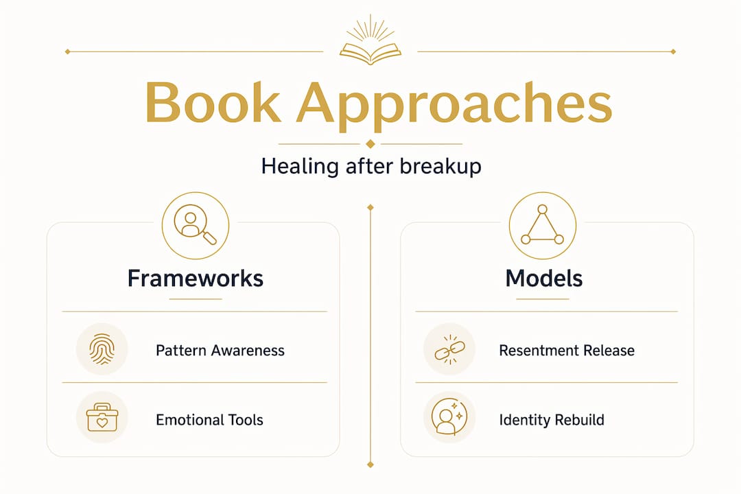 Infographic comparing book frameworks and models