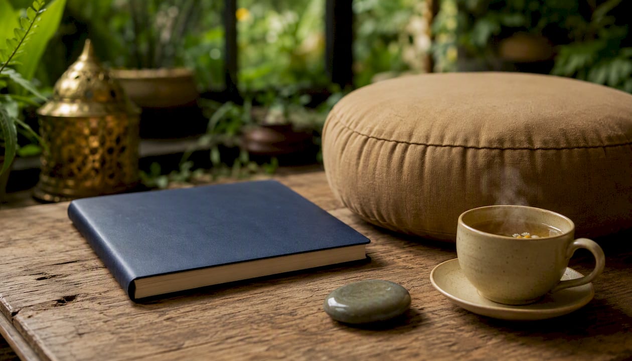Trauma recovery toolkit with workbook and mindfulness items