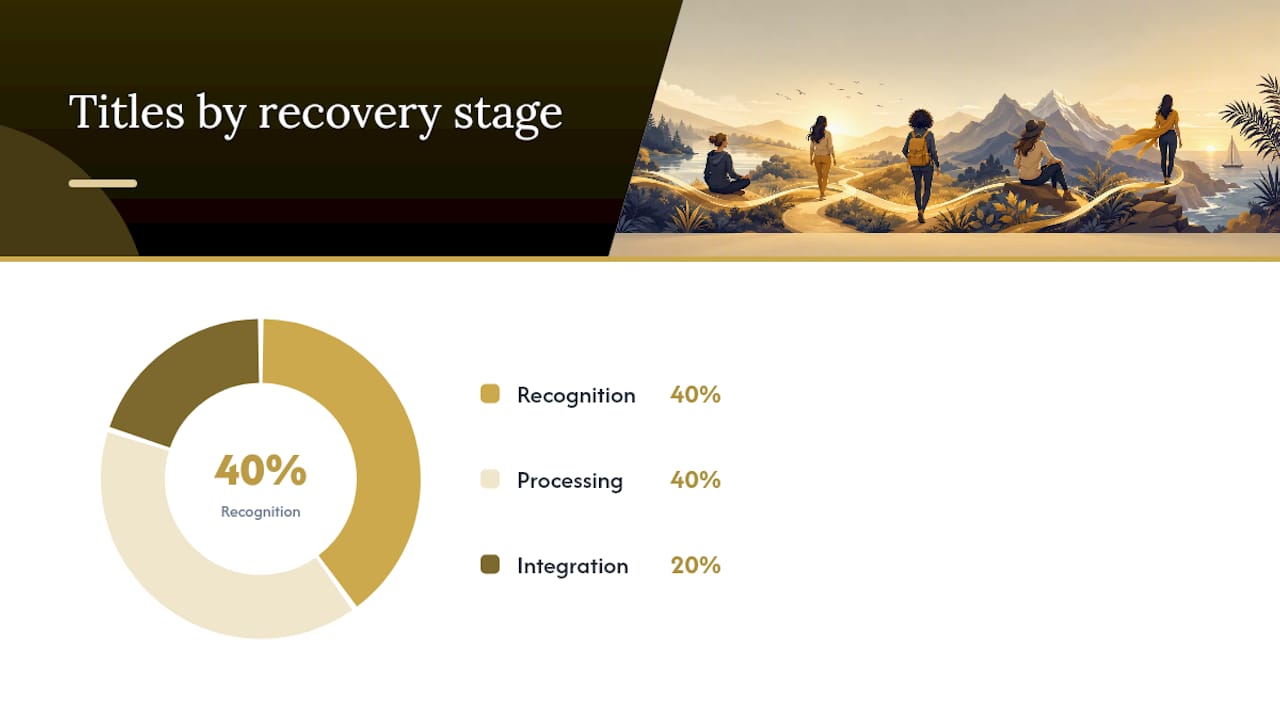 A curated reading list organized by recovery stage — overview diagram