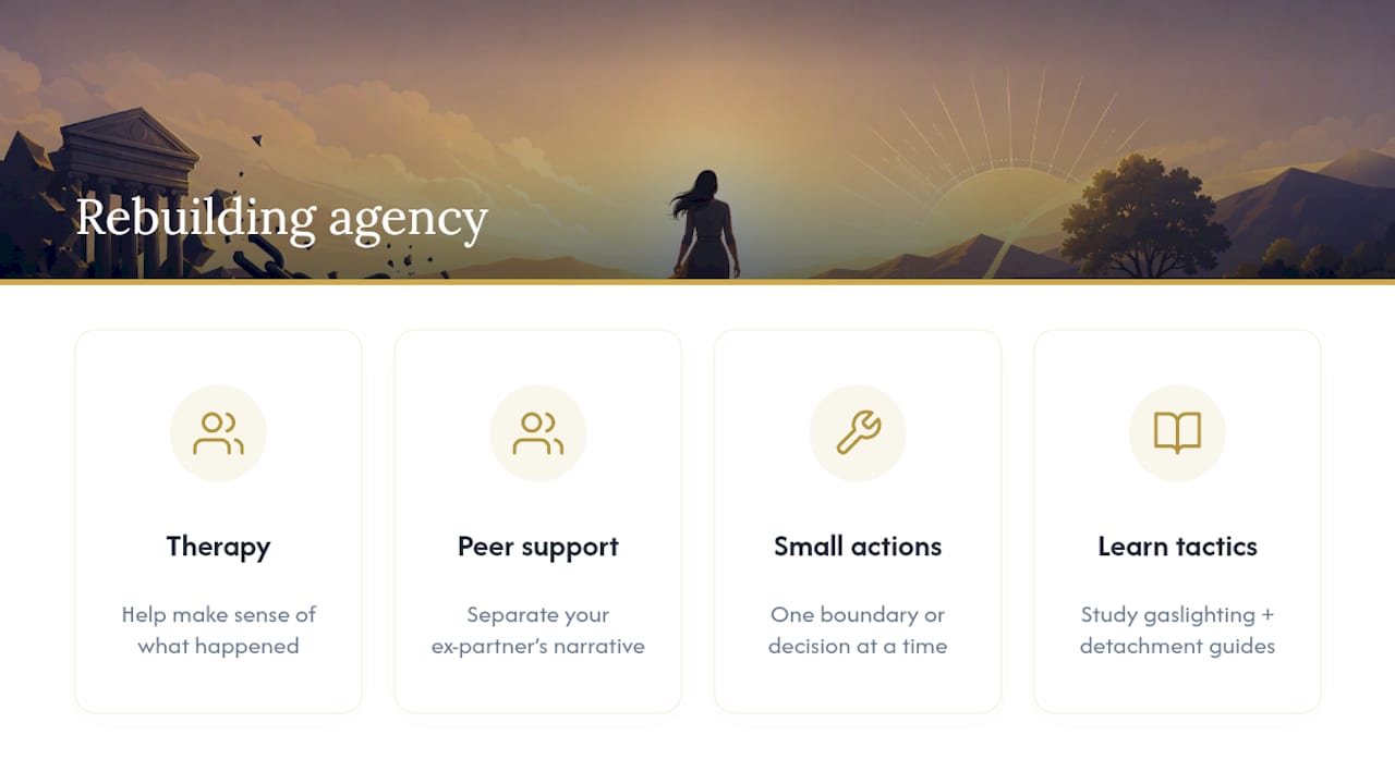 How Do You Rebuild Agency After Leaving? — overview diagram